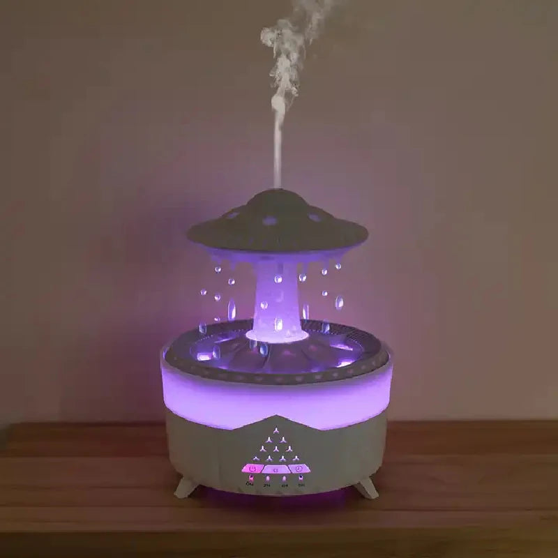 Rain Cloud Humidifier Zen Oil Diffuser Water Drip Fountain