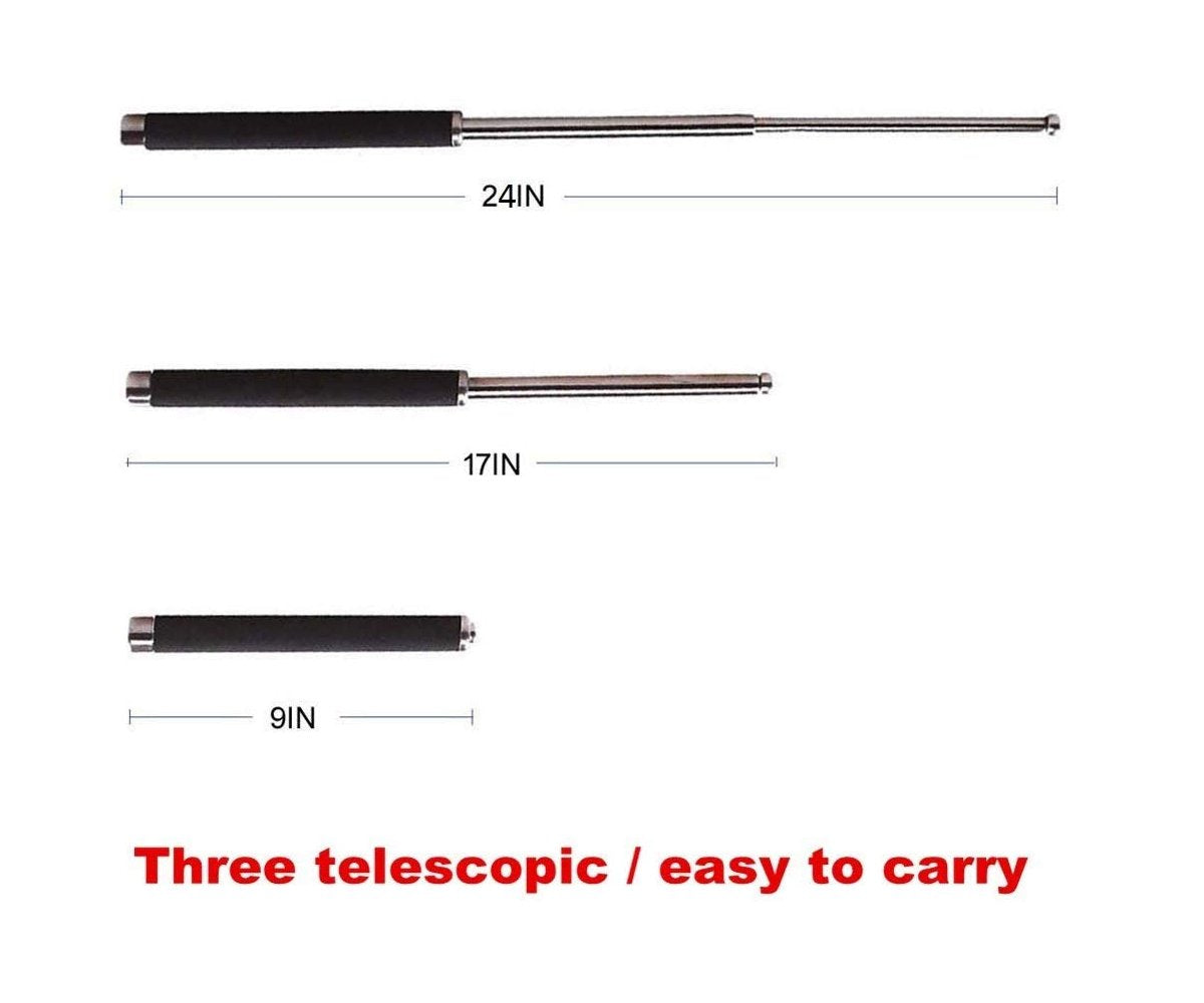 Self Defense Stick or Hand Pointer Extendable Telescopic Retractable Pointer