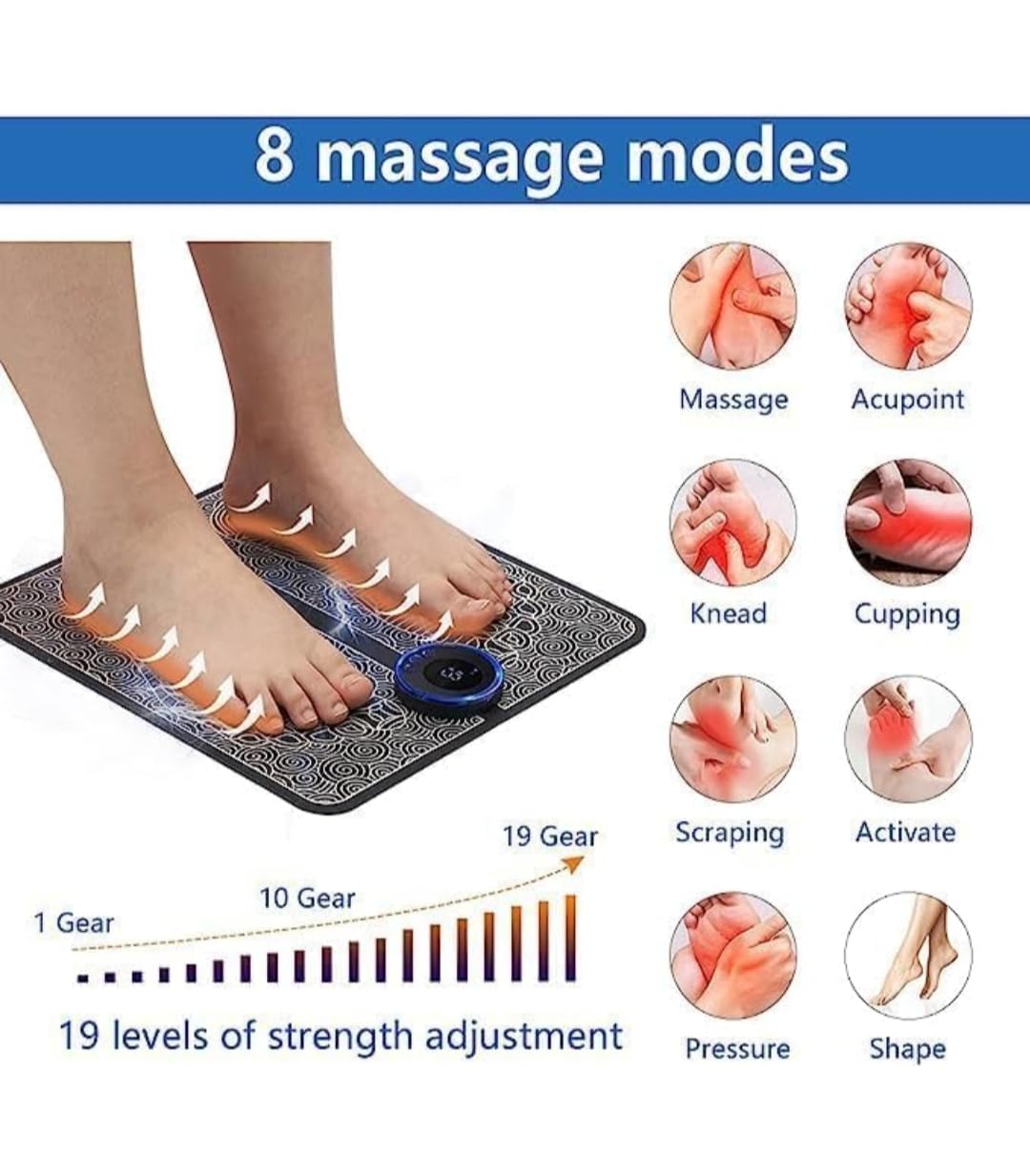Rechargeable Foot Massage Mat