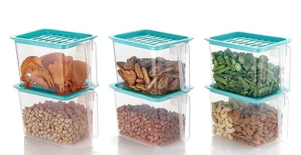 Fridge Storage Containers with Handle | 1000ml | Pack of 6