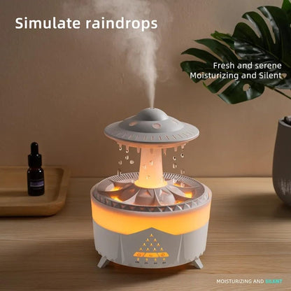 Rain Cloud Humidifier Zen Oil Diffuser Water Drip Fountain